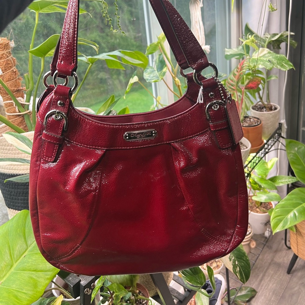 Coach red shoulder bag